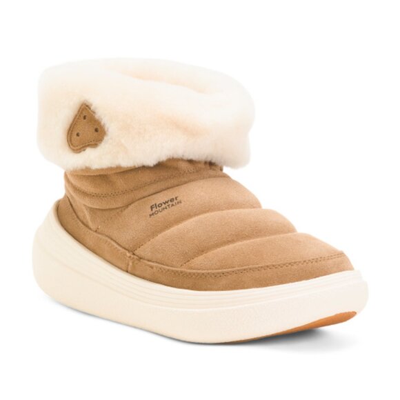 NEW FLOWER MOUNTAIN Wool Shearling Fami Mid Winter Boots unisex 1125 13t7 - Picture 6 of 9